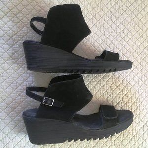 Suede Wedge Sandal